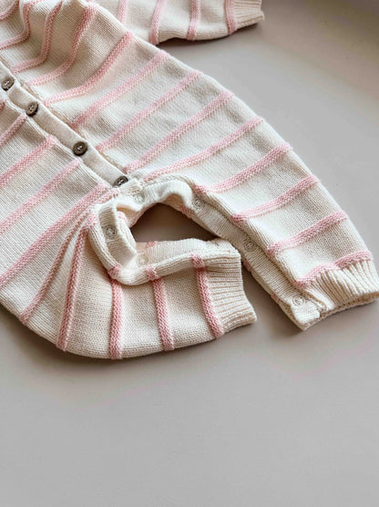 FRECKLES THE LABEL RAISED STRIPE KNIT ROMPER | SWEETPEA