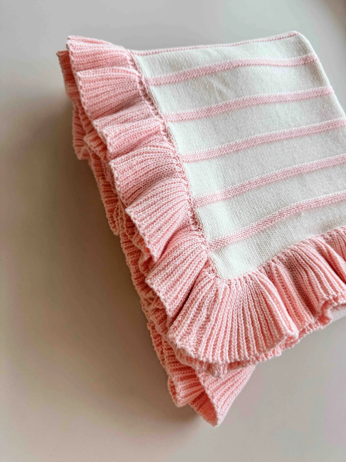 FRECKLES THE LABEL RAISED STRIPE KNIT BLANKET | SWEETPEA