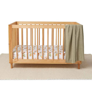 Snuggle Hunny Fitted Cot Sheet - Farm