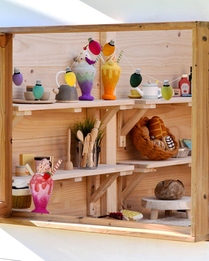 TARA TREASURES FELT CHOCOLATE MILKSHAKE PLAY FOOD - Angus & Dudley Collections