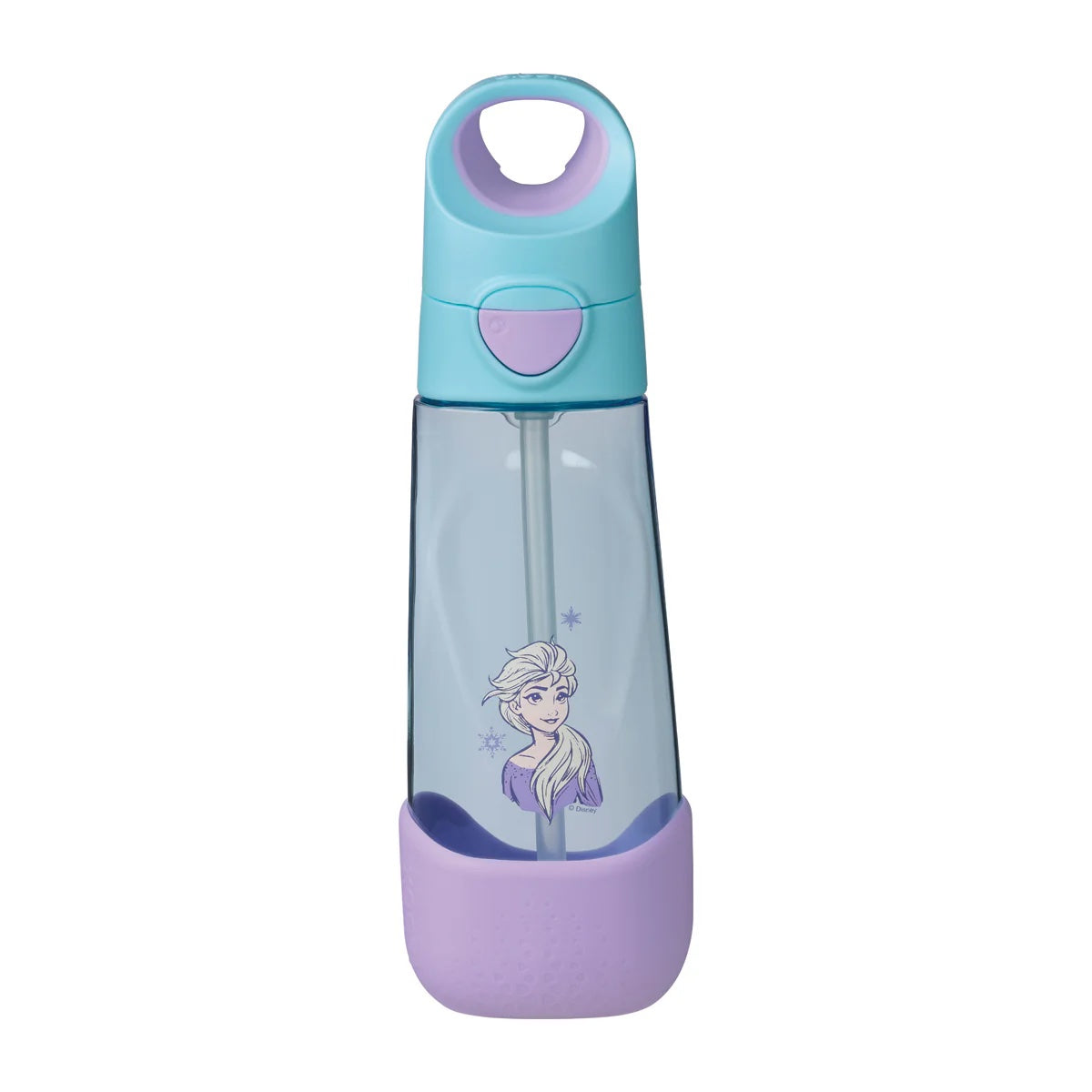 Children's water bottle with Elsa from Frozen on a white background