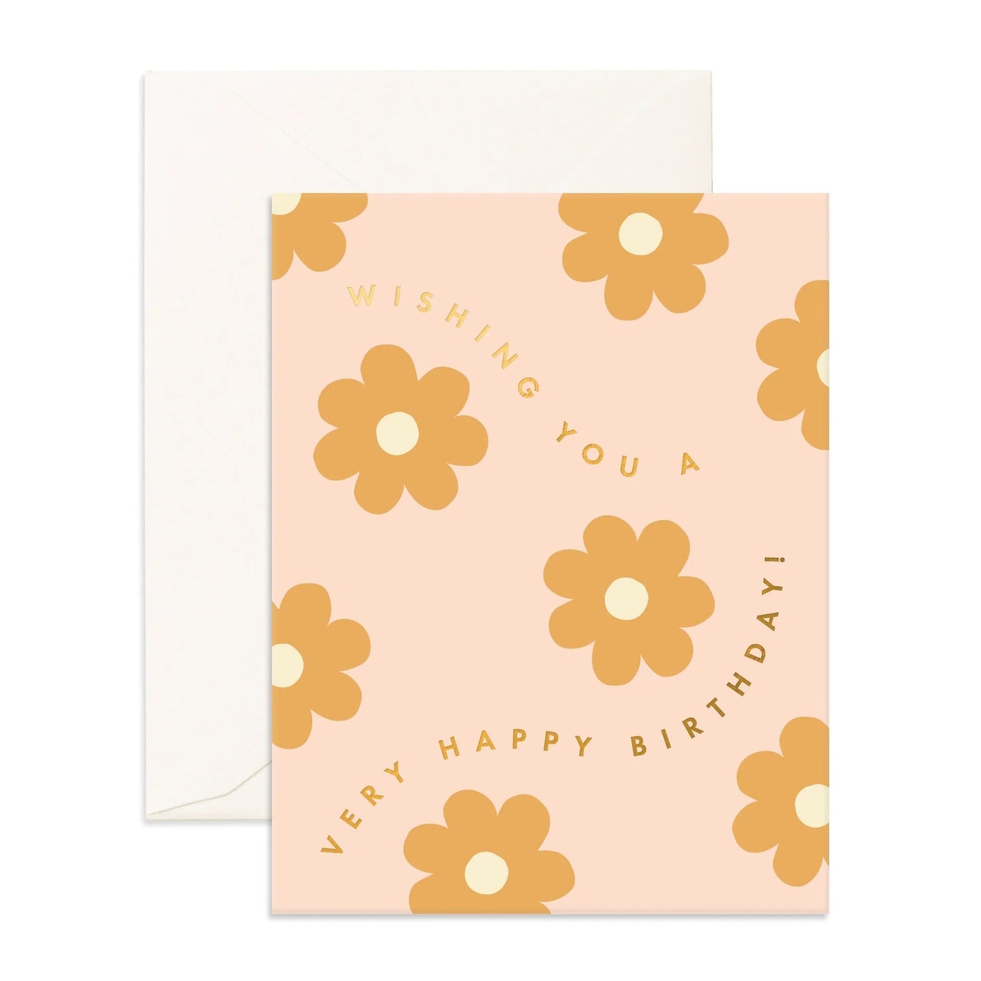 Fox and Fallow Card - Happy Birthday Daisy Chain
