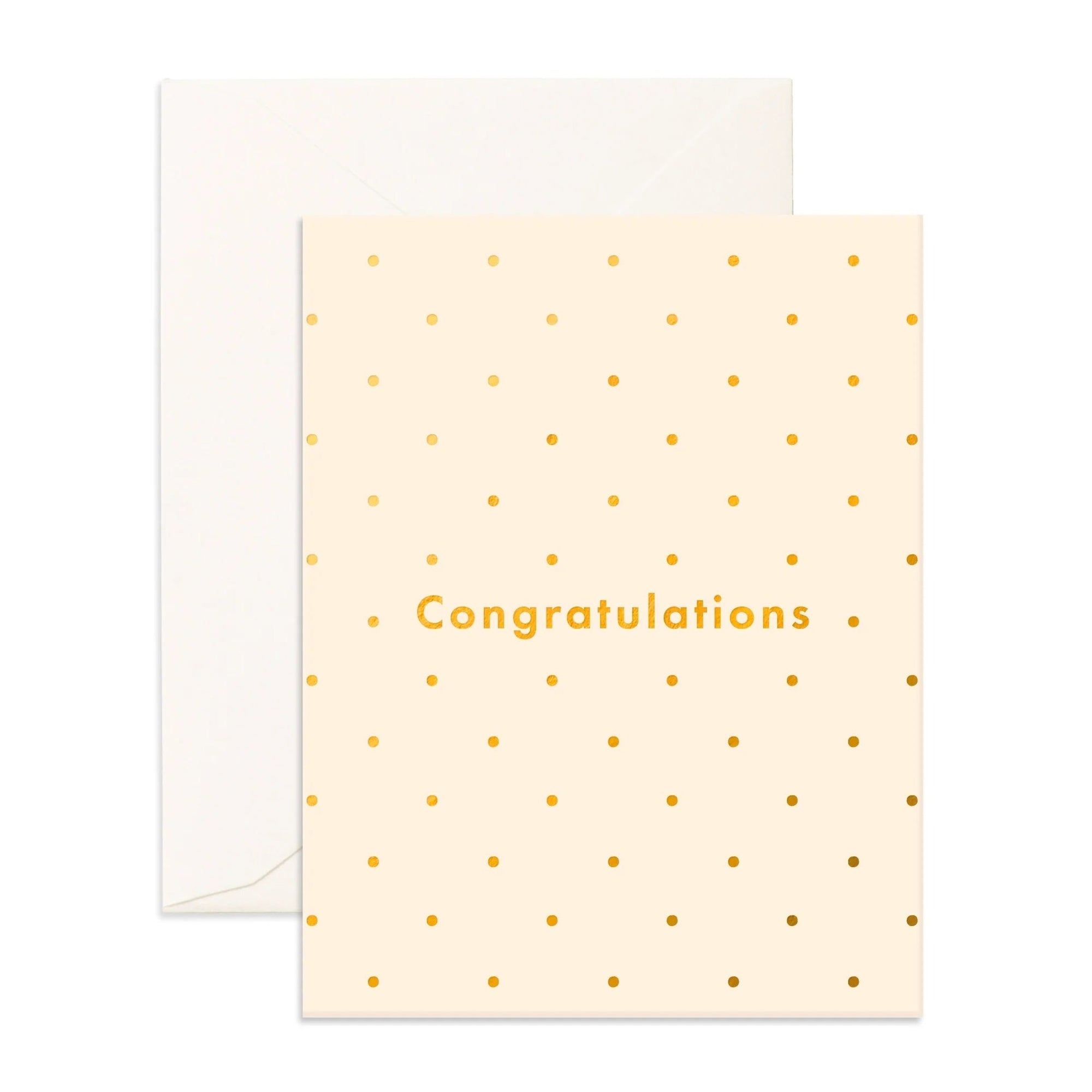 Fox and Fallow Card - Congratulations Dots