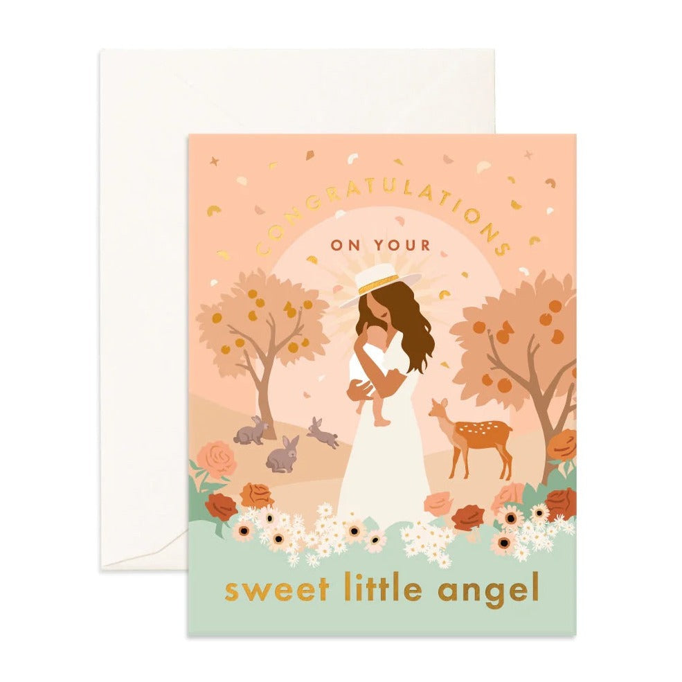 Fox and Fallow Card - Sweet Little Angel