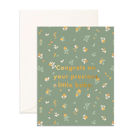 Fox and Fallow Card - Precious Babe Broderie