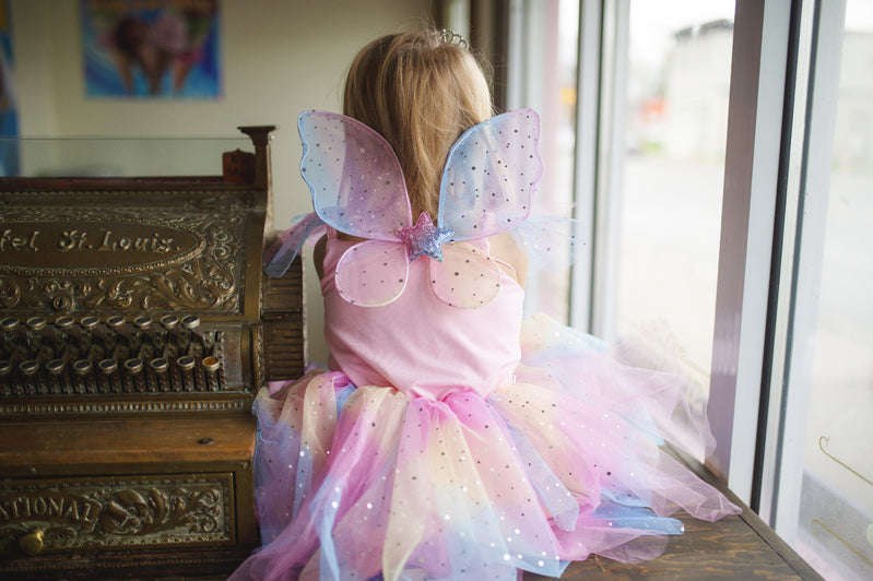 GREAT PRETENDERS RAINBOW FAIRY DRESS WITH WINGS