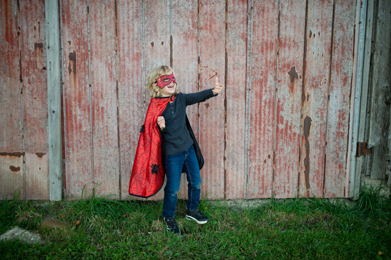 GREAT PRETENDERS | REVERSIBLE SPIDER AND BAT CAPE WITH MASK