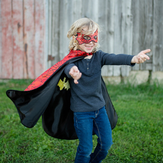 GREAT PRETENDERS | REVERSIBLE SPIDER AND BAT CAPE WITH MASK