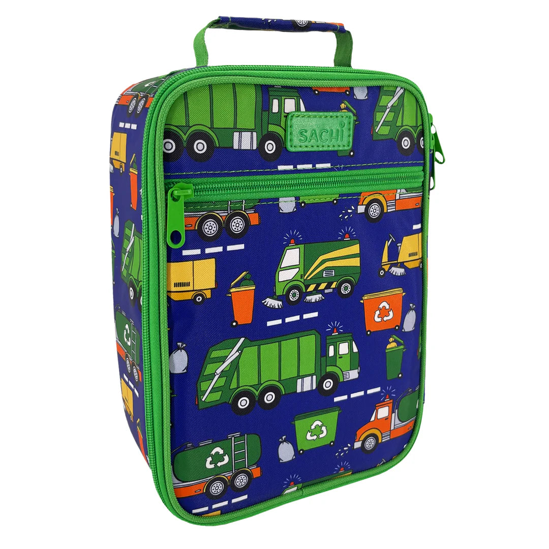 Sachi Insulated Lunch Bag - Garbage Trucks