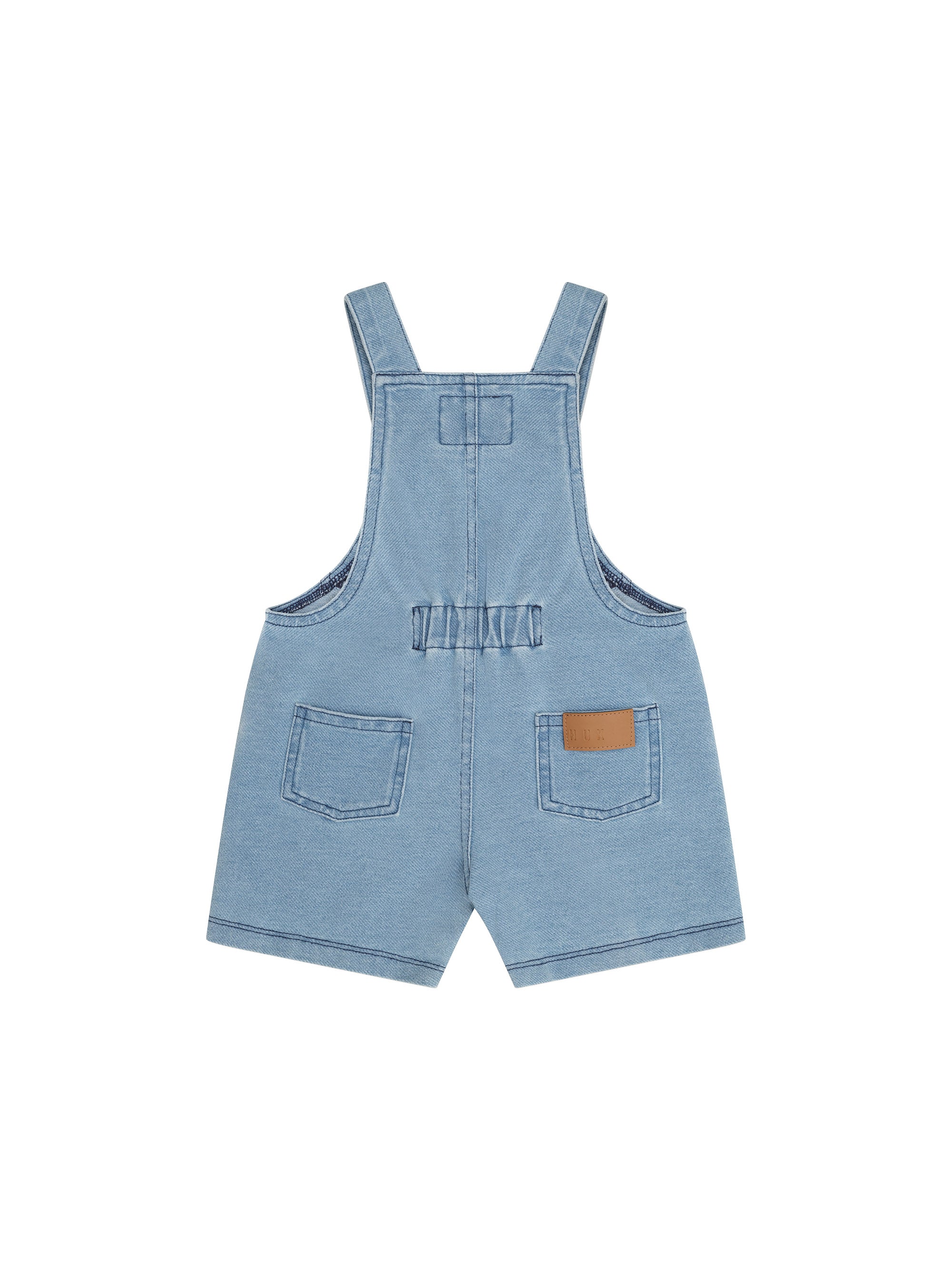 Huxbaby Knit Denim Overall Shorts