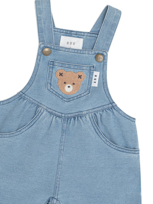 Huxbaby Knit Denim Overall Shorts