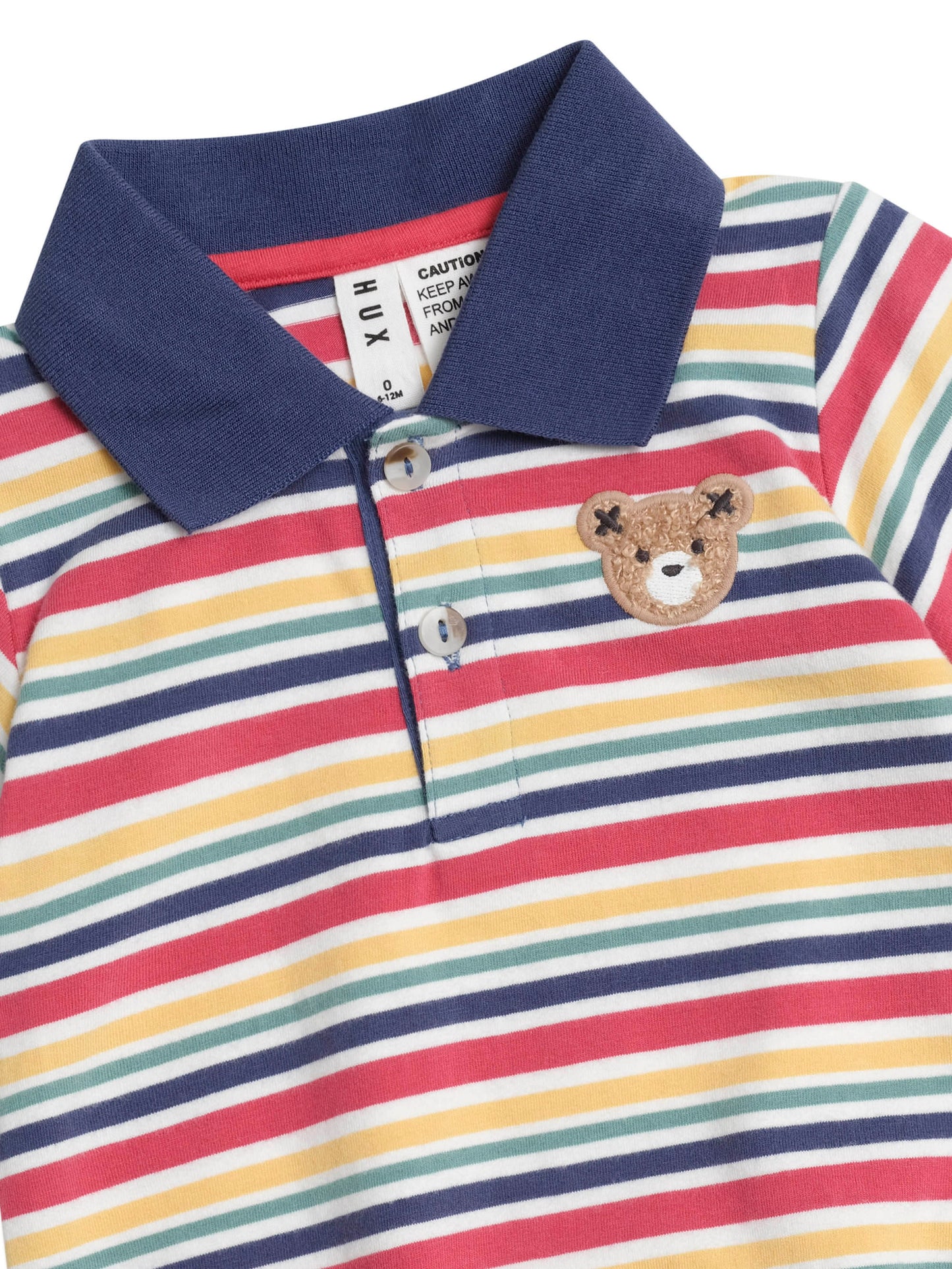 HUXBABY PREPPY POLO ROMPER