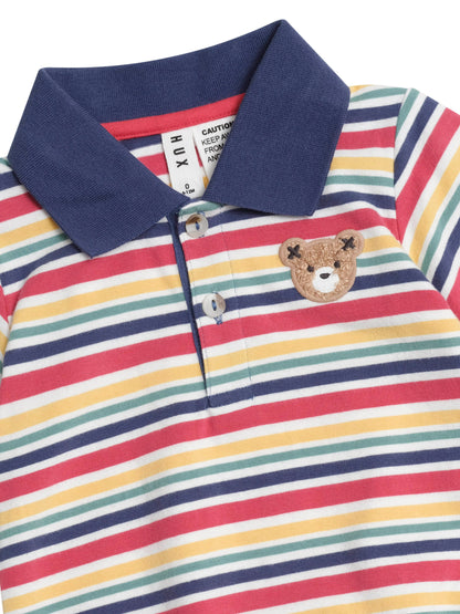 HUXBABY PREPPY POLO ROMPER