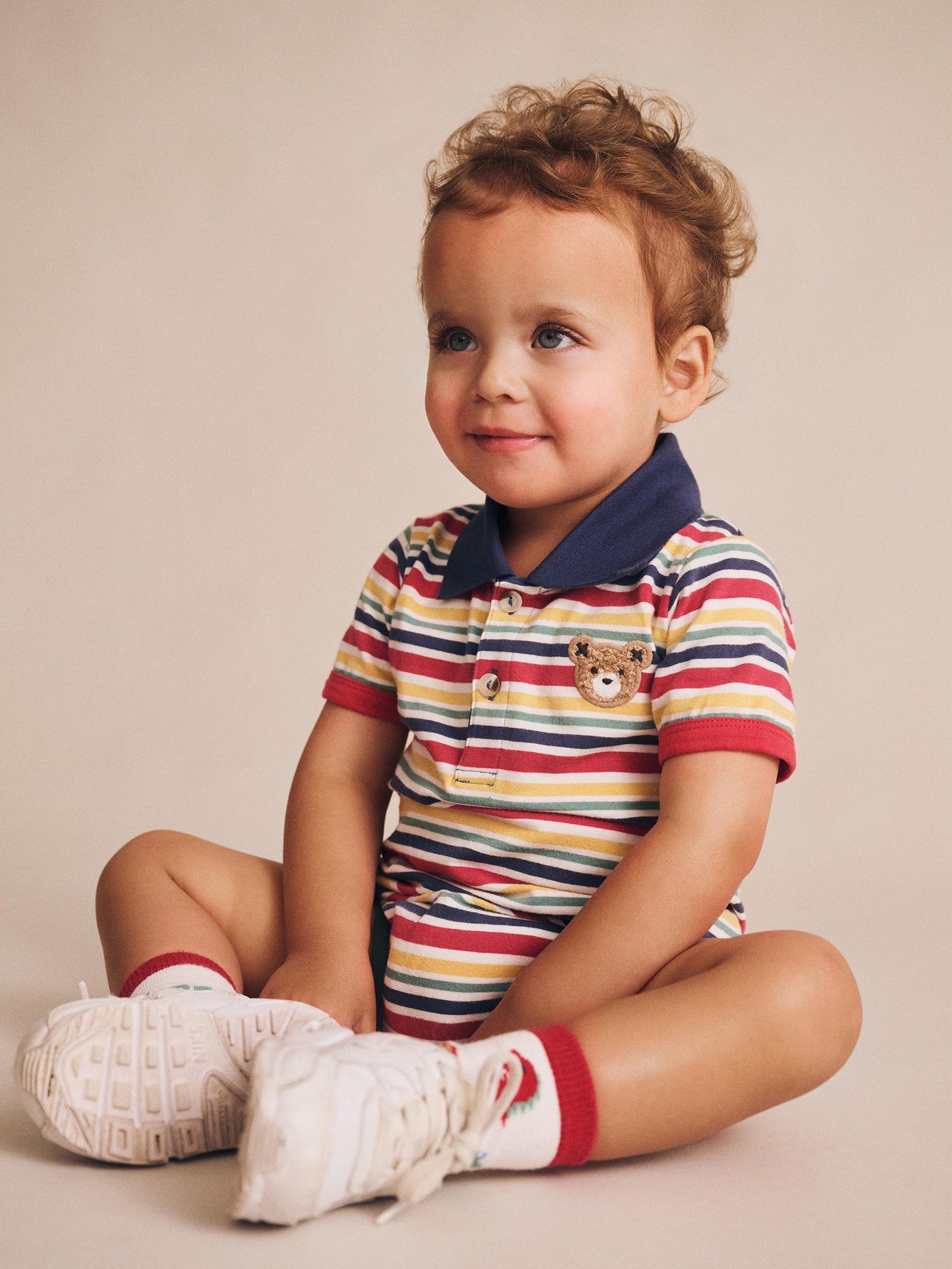 HUXBABY PREPPY POLO ROMPER