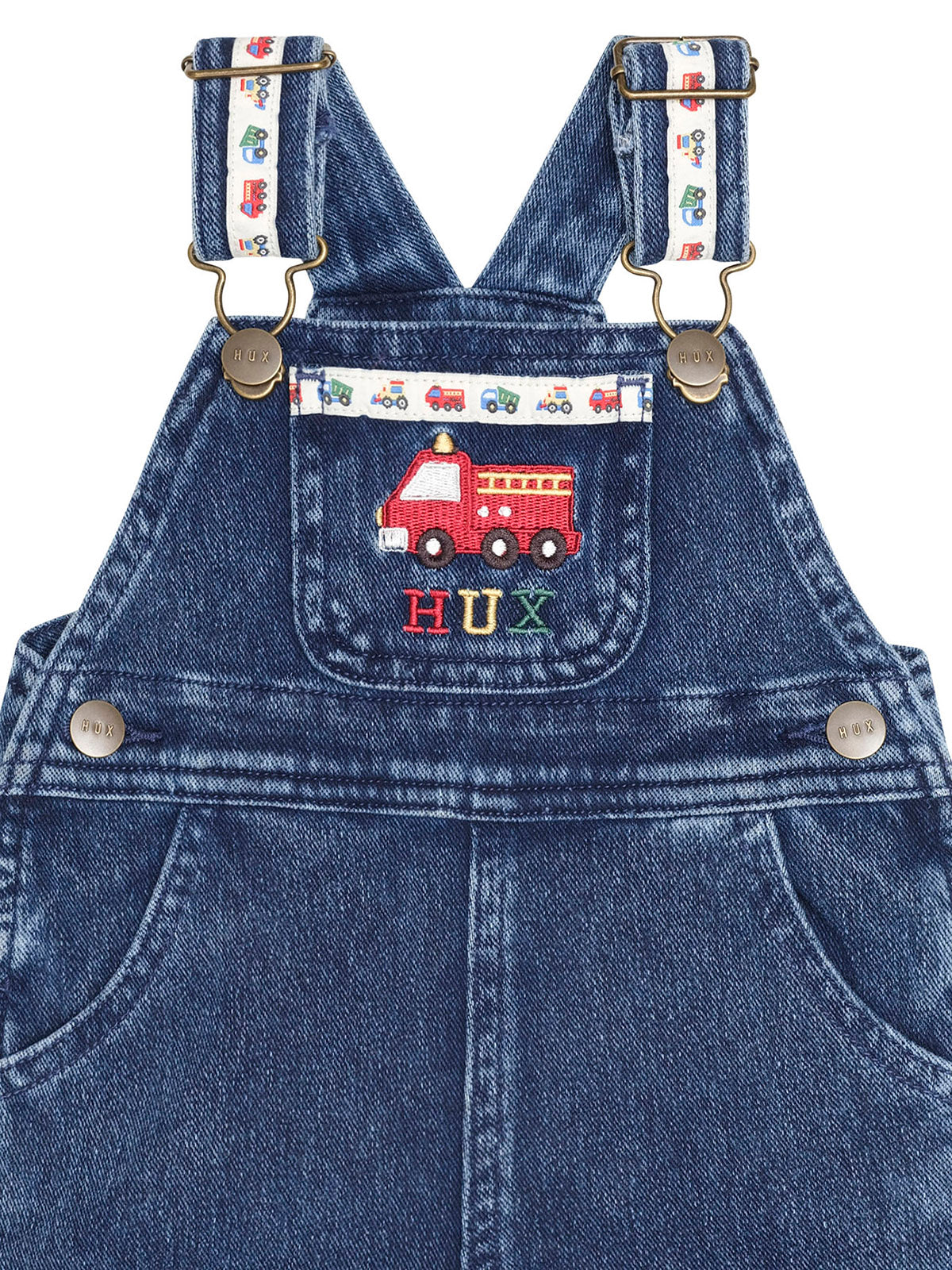 HUXBABY | CONSTRUCTION DENIM SHORT OVERALL