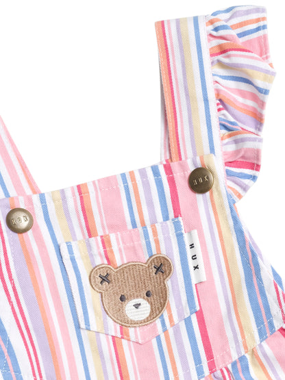 HUXBABY PASTEL STRIPE BUBBLE ROMPER