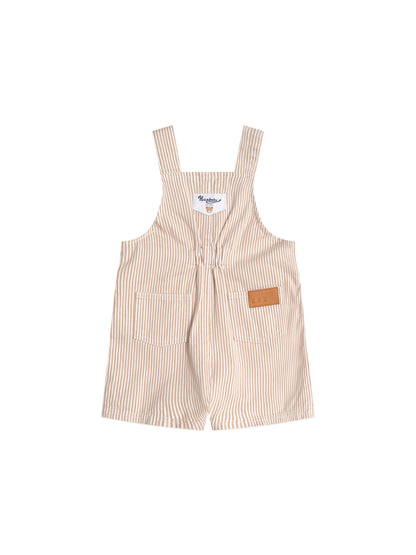 HUXBABY CLASSIC STRIPE SHORT OVERALLS