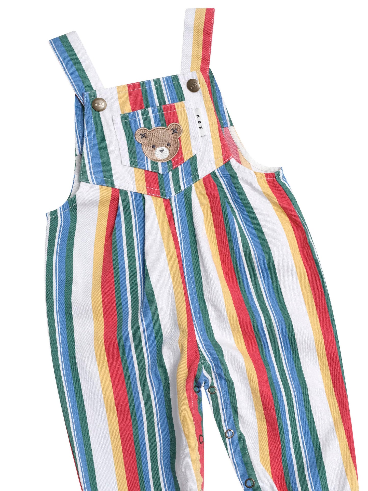 HUXBABY VINTAGE STRIPE OVERALLS