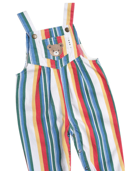 HUXBABY VINTAGE STRIPE OVERALLS