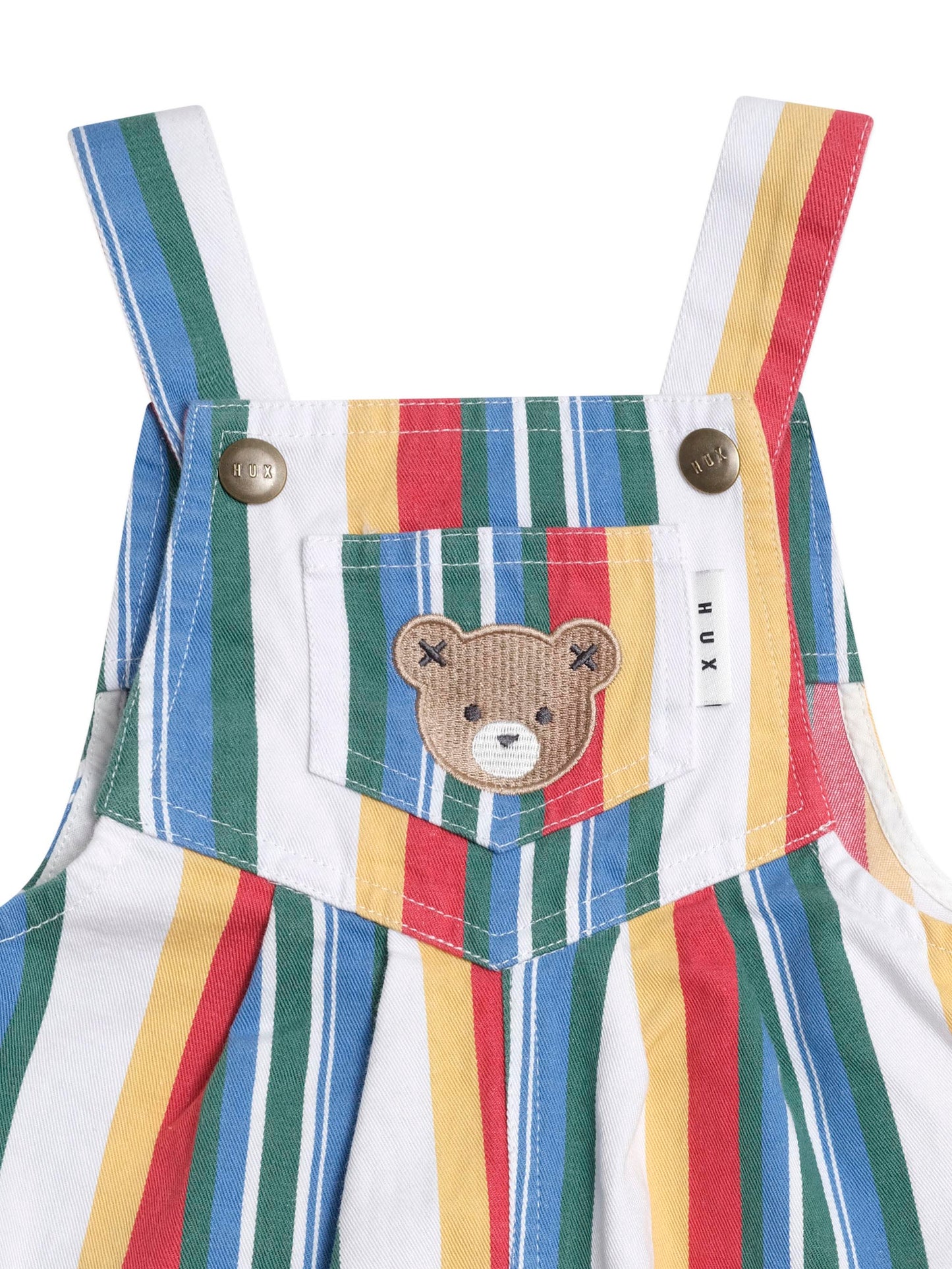 HUXBABY VINTAGE STRIPE OVERALLS