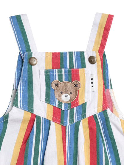 HUXBABY VINTAGE STRIPE OVERALLS