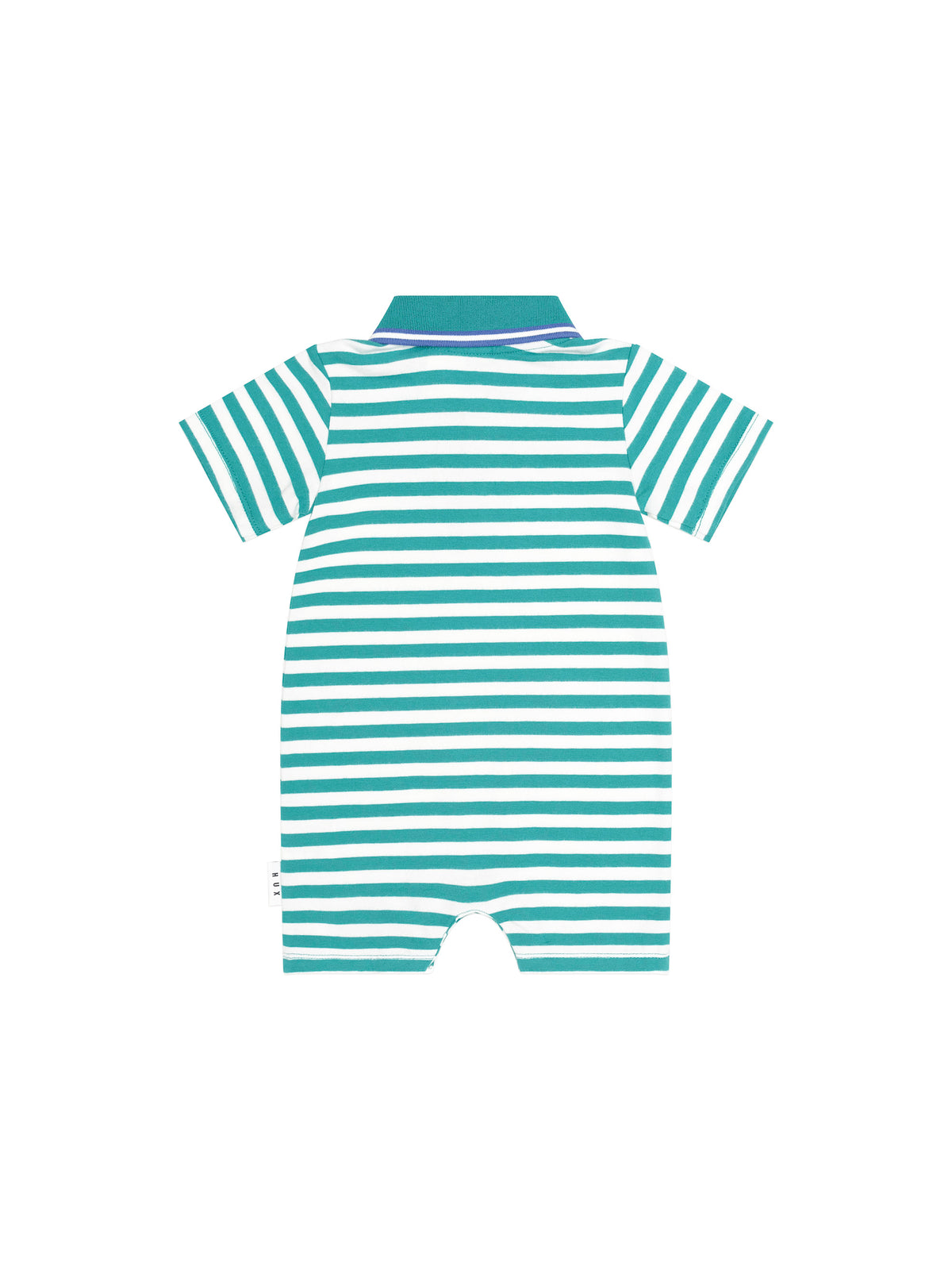 HUXBABY | GREEN STRIPE VACAY ROMPER