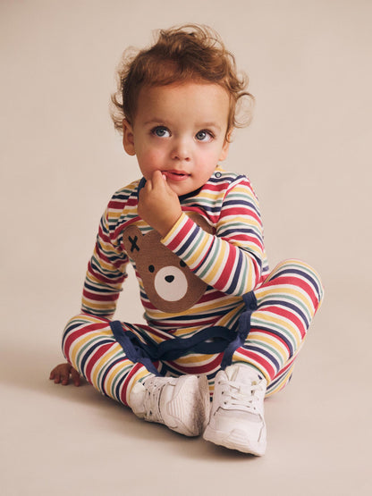 HUXBABY VINTAGE STRIPE ROMPER