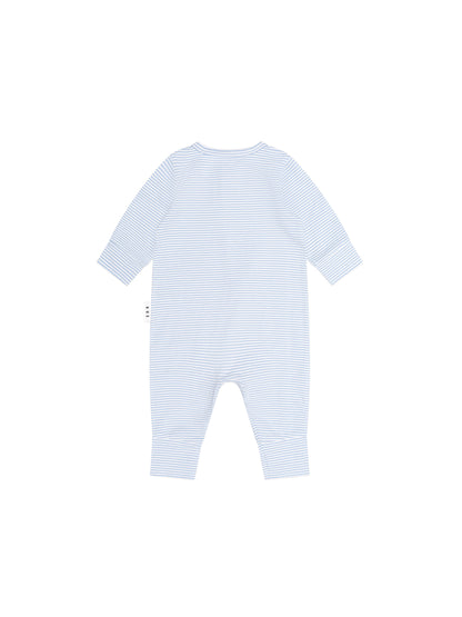HUXBABY | BOW STRIPE ZIP ROMPER