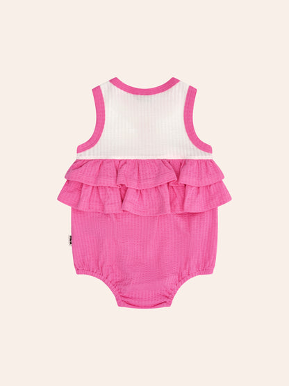 HUXBABY | SEERSUCKER ROMPER | BERRY SWEET