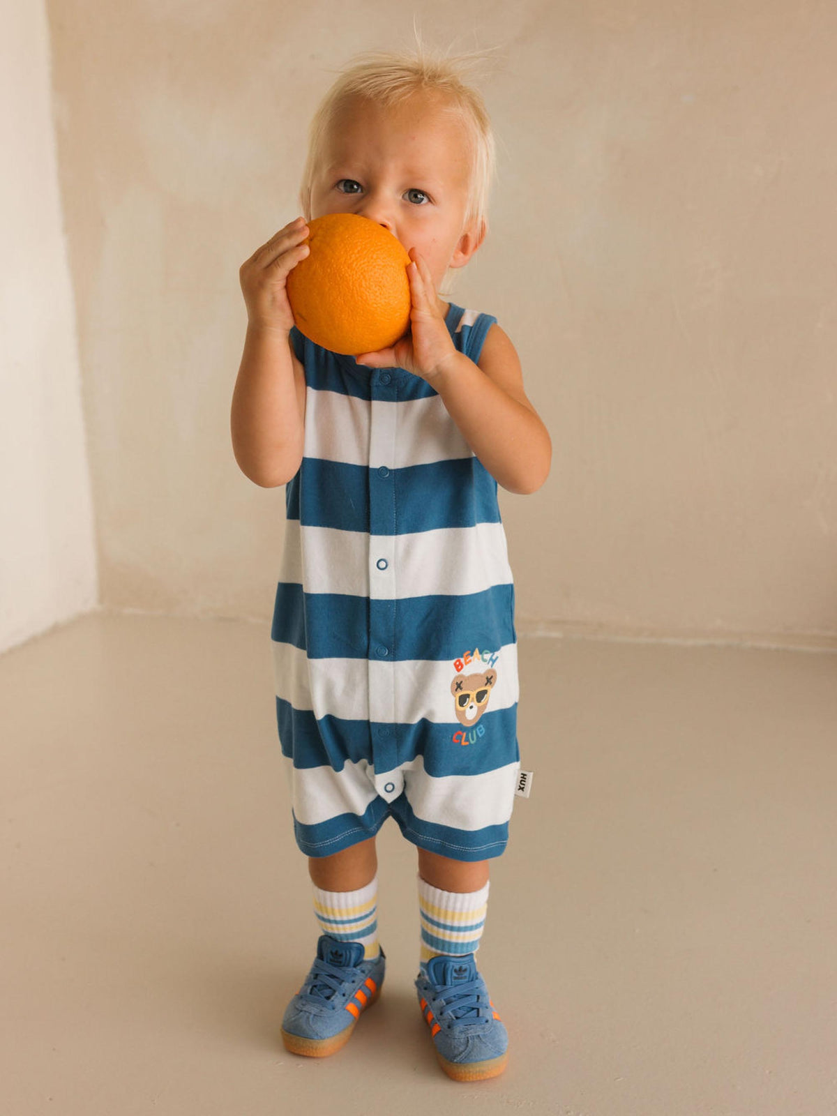 HUXBABY | BLOCK STRIPE ROMPER | BEACH CLUB