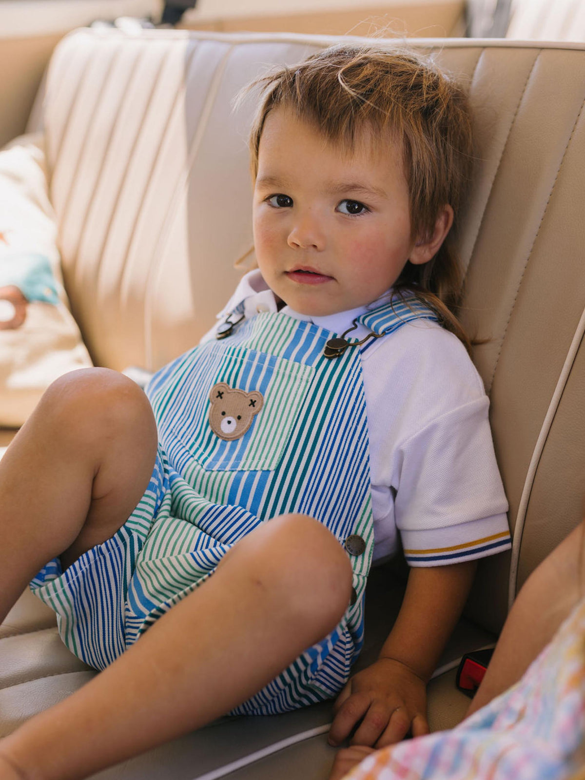 HUXBABY | SHORT OVERALL | BEACH CLUB STRIPE