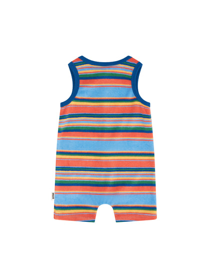 HUXBABY | TOWELLING ROMPER | SUNSET STRIPE