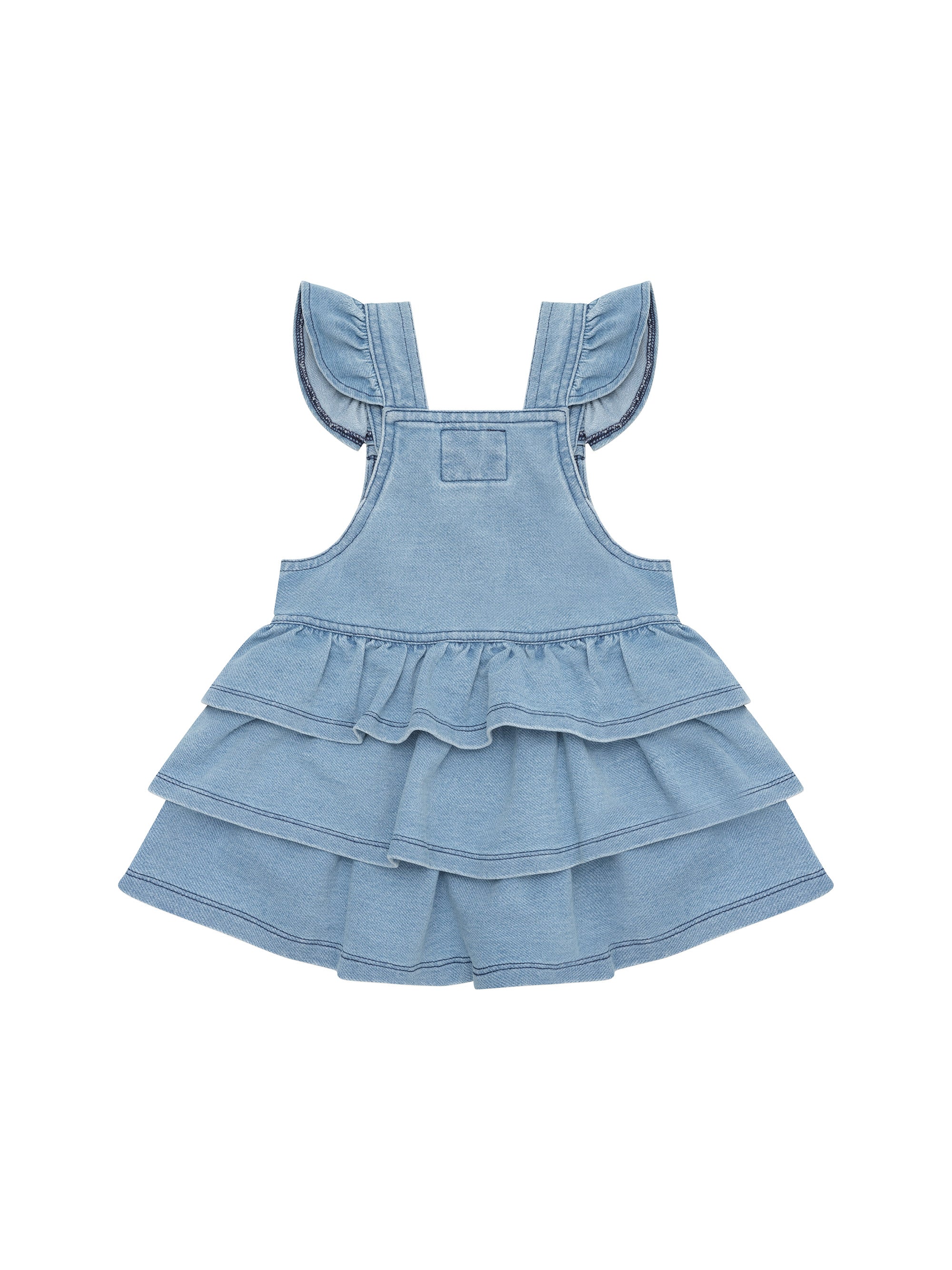 Huxbaby Frill Pinafore - Knit Denim