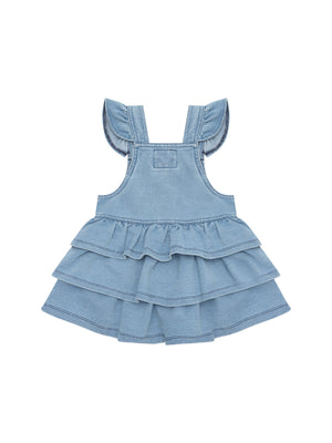 Huxbaby Frill Pinafore - Knit Denim