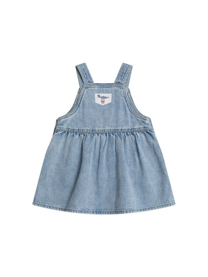 HUXBABY DREAMY DENIM PINAFORE DRESS