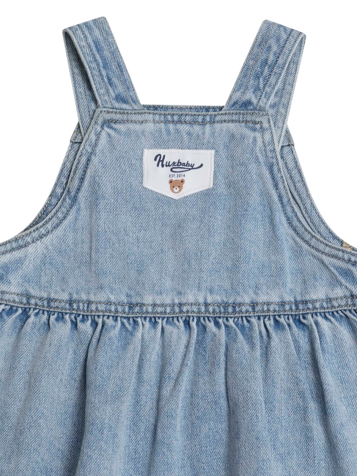 HUXBABY DREAMY DENIM PINAFORE DRESS