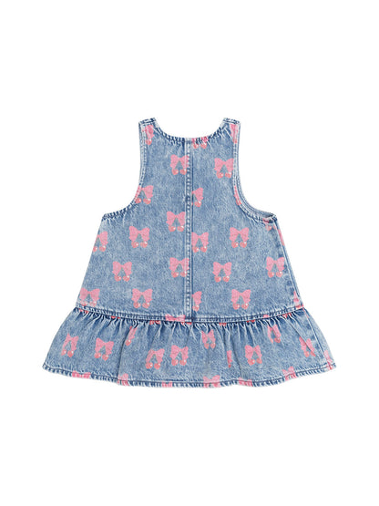 HUXBABY | DREAMY DENIM CHERRY PINAFORE
