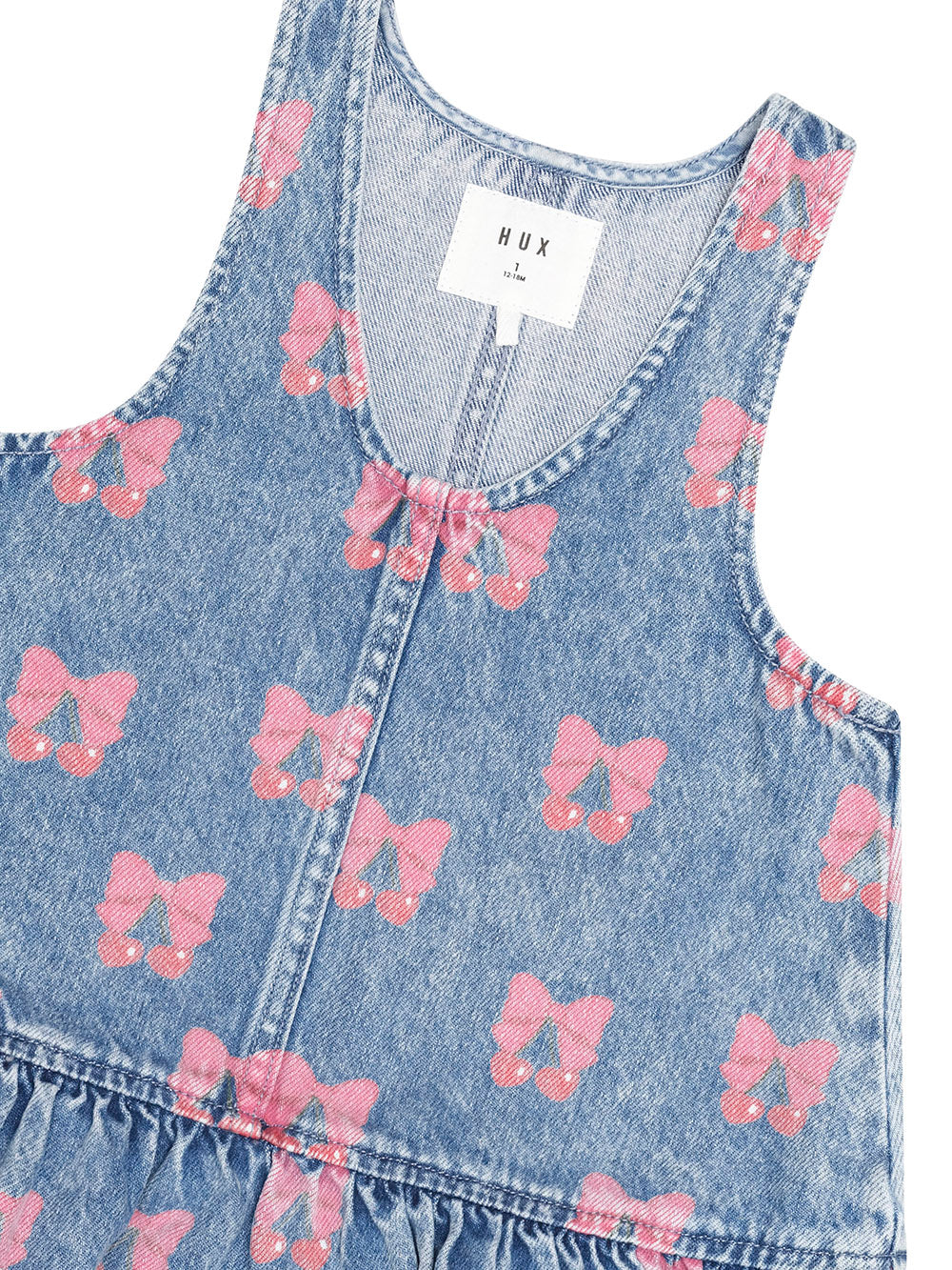 HUXBABY | DREAMY DENIM CHERRY PINAFORE