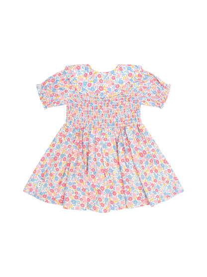 HUXBABY | VINTAGE FLORAL SHIRRED COLLAR DRESS
