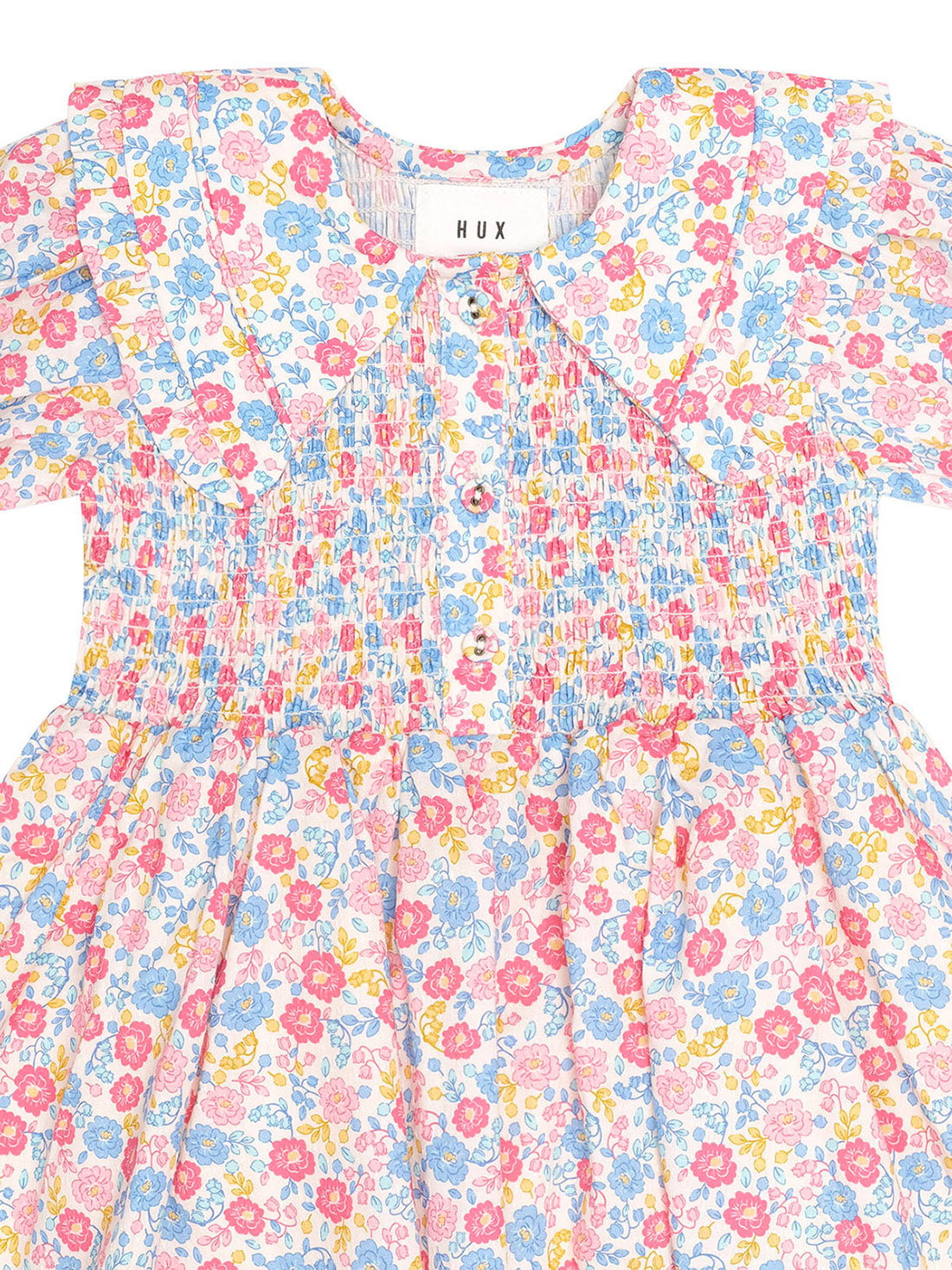 HUXBABY | VINTAGE FLORAL SHIRRED COLLAR DRESS