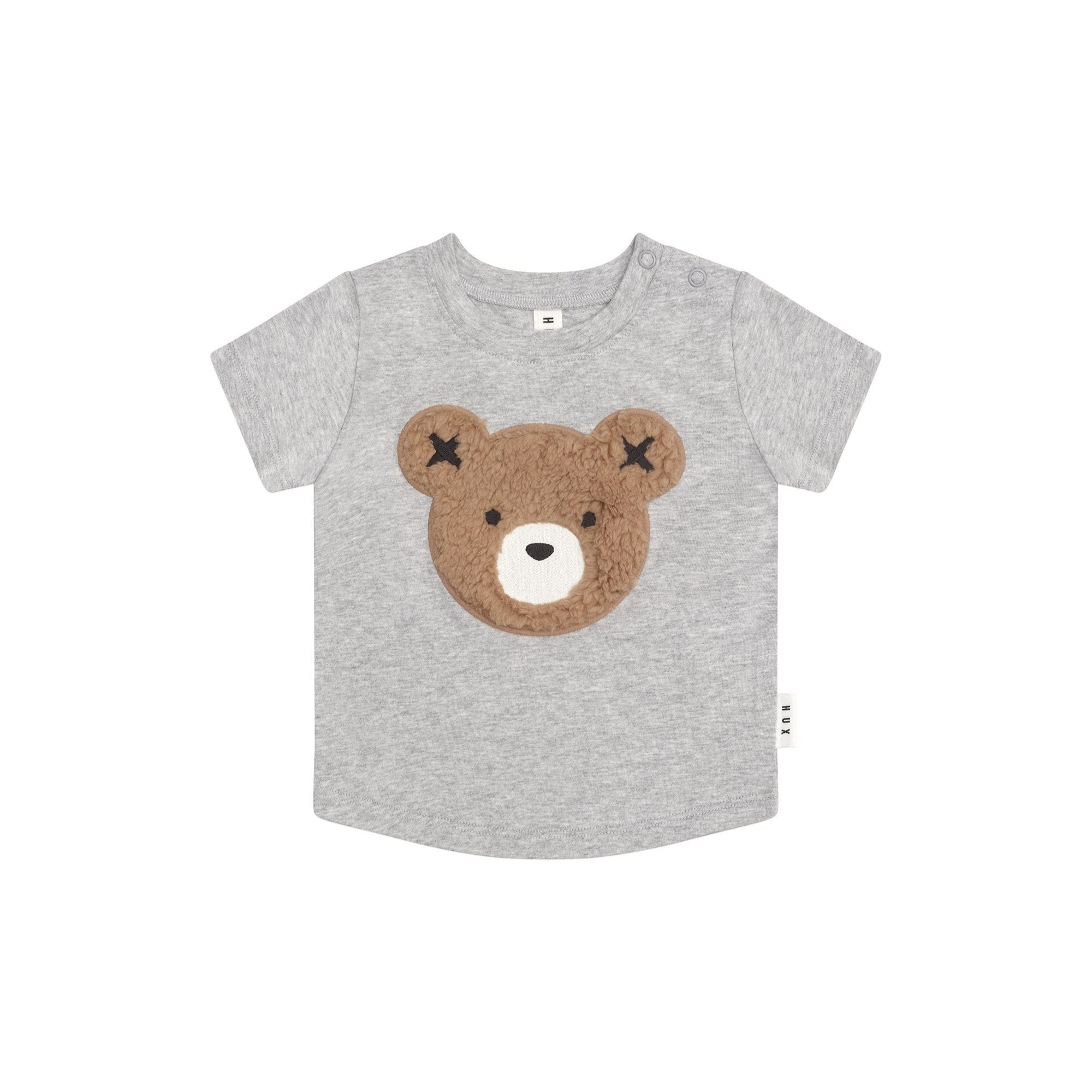 Huxbaby Organic Cotton T-Shirt - Furry Hux Grey Marle