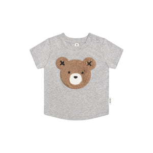 Huxbaby Organic Cotton T-Shirt - Furry Hux Grey Marle