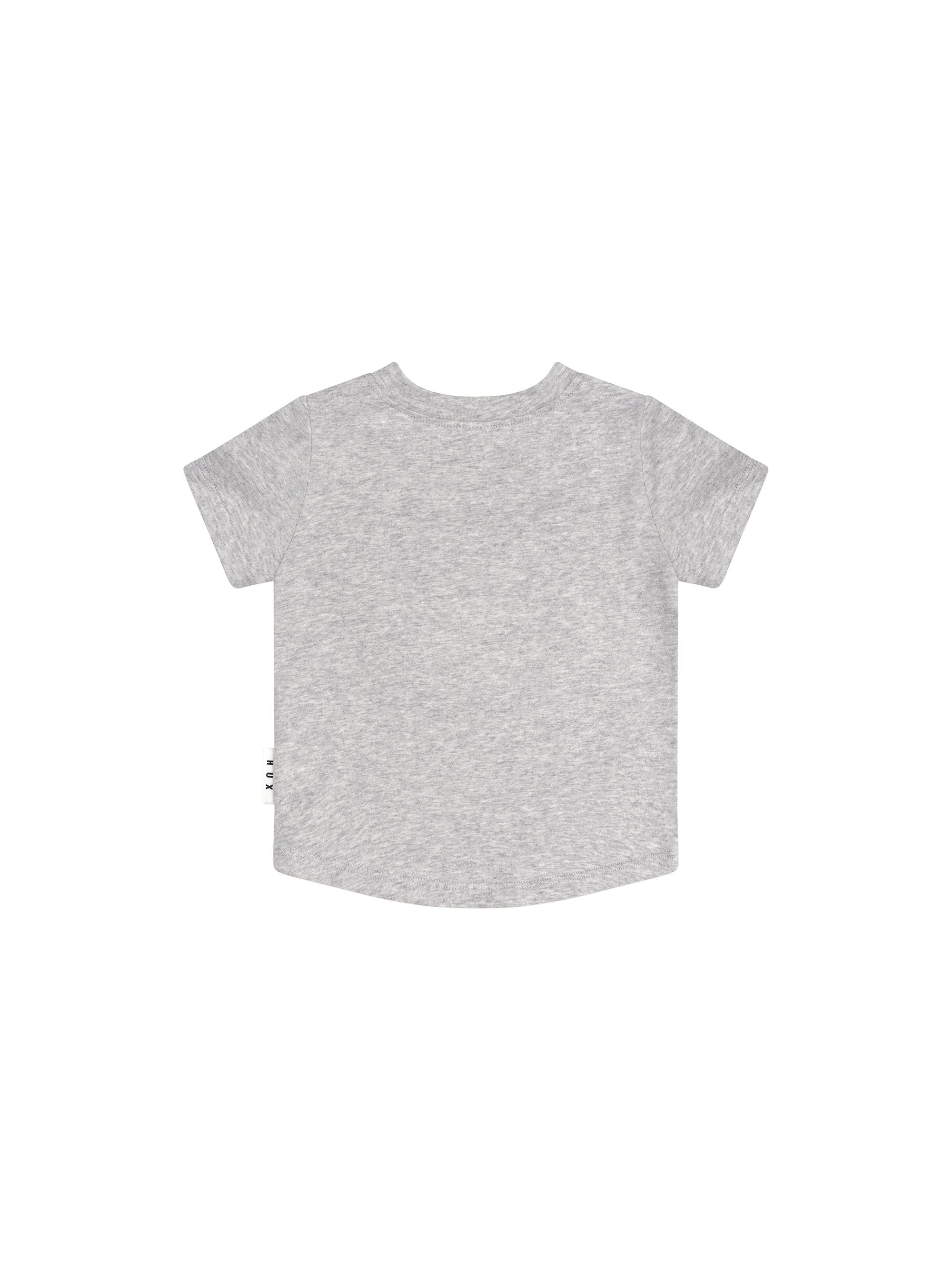 Huxbaby Organic Cotton T-Shirt - Furry Hux Grey Marle