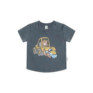 Huxbaby Organic Cotton T-Shirt - Digger Navy