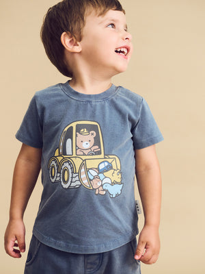 Huxbaby Organic Cotton T-Shirt - Digger Navy