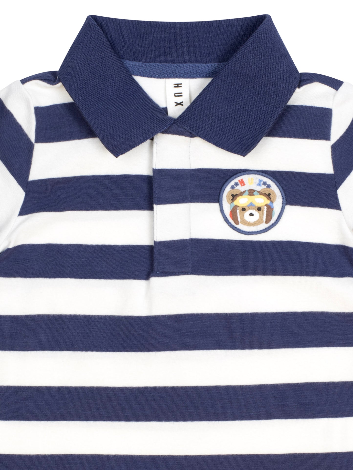 HUXBABY STRIPE POLO TEE