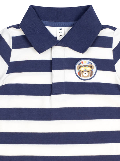 HUXBABY STRIPE POLO TEE