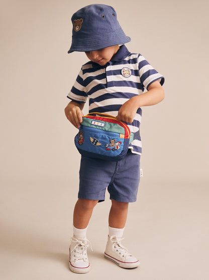 HUXBABY STRIPE POLO TEE