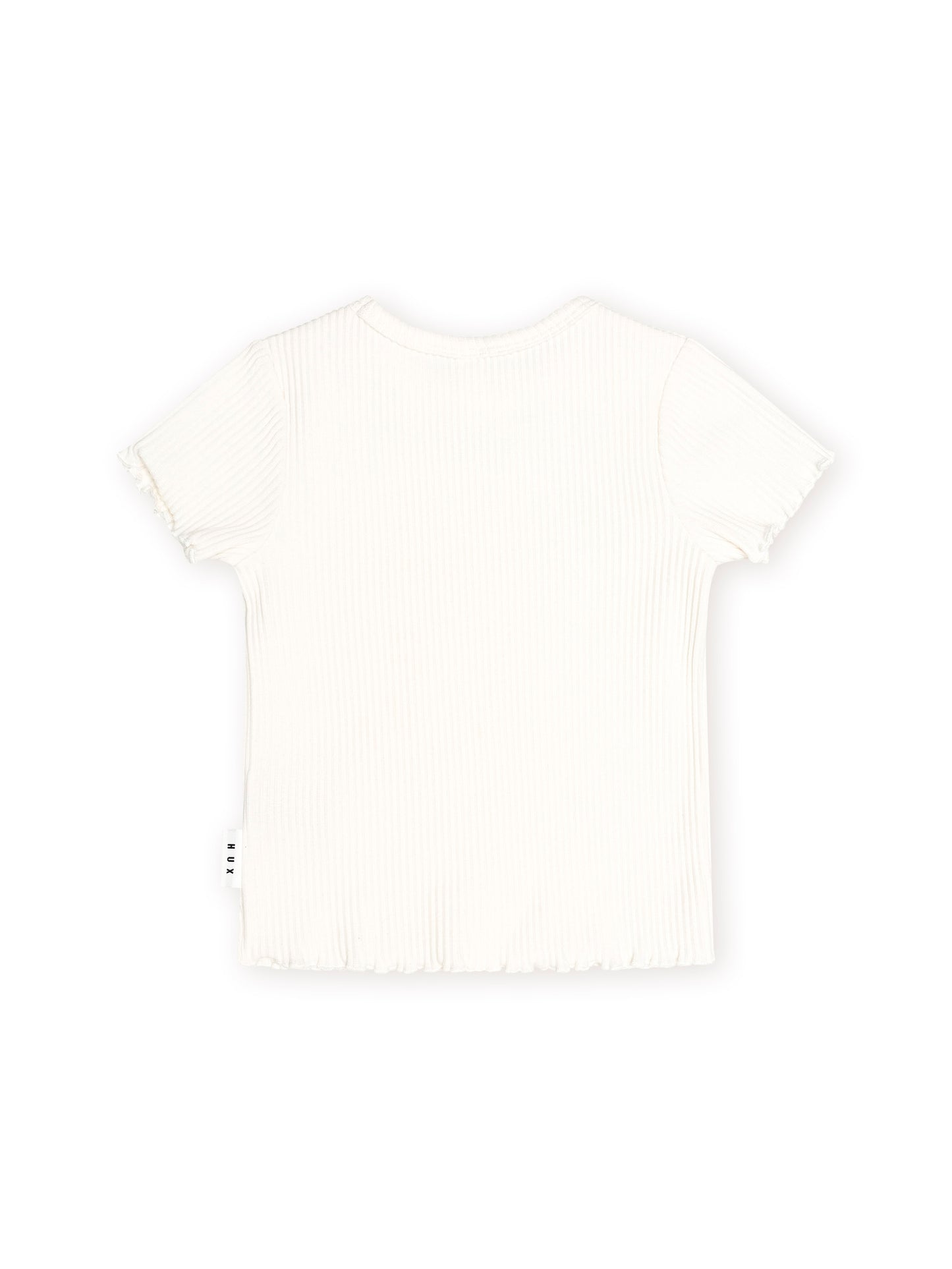HUXBABY RIB TEE - ALMOND MILK