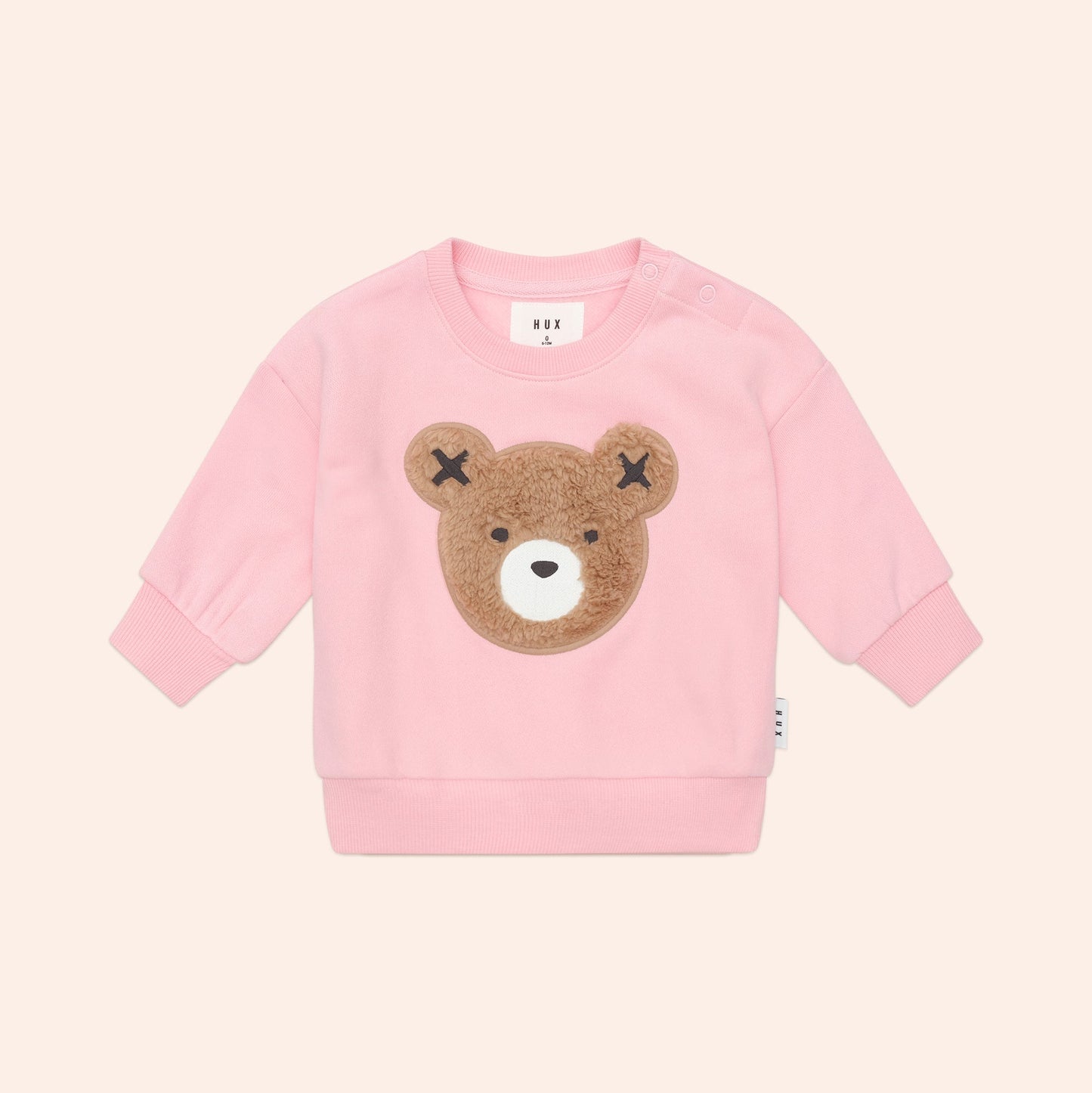 HUXBABY BLUSH FURRY HUXBEAR SWEATSHIRT